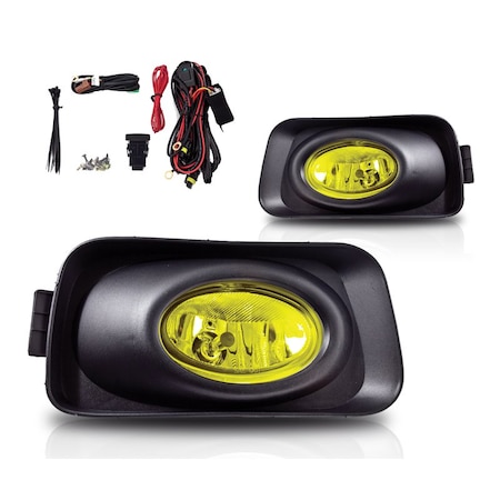 Winjet Oemfog Lights - Yellow - Wiring Kit Included CFWJ-0001-Y